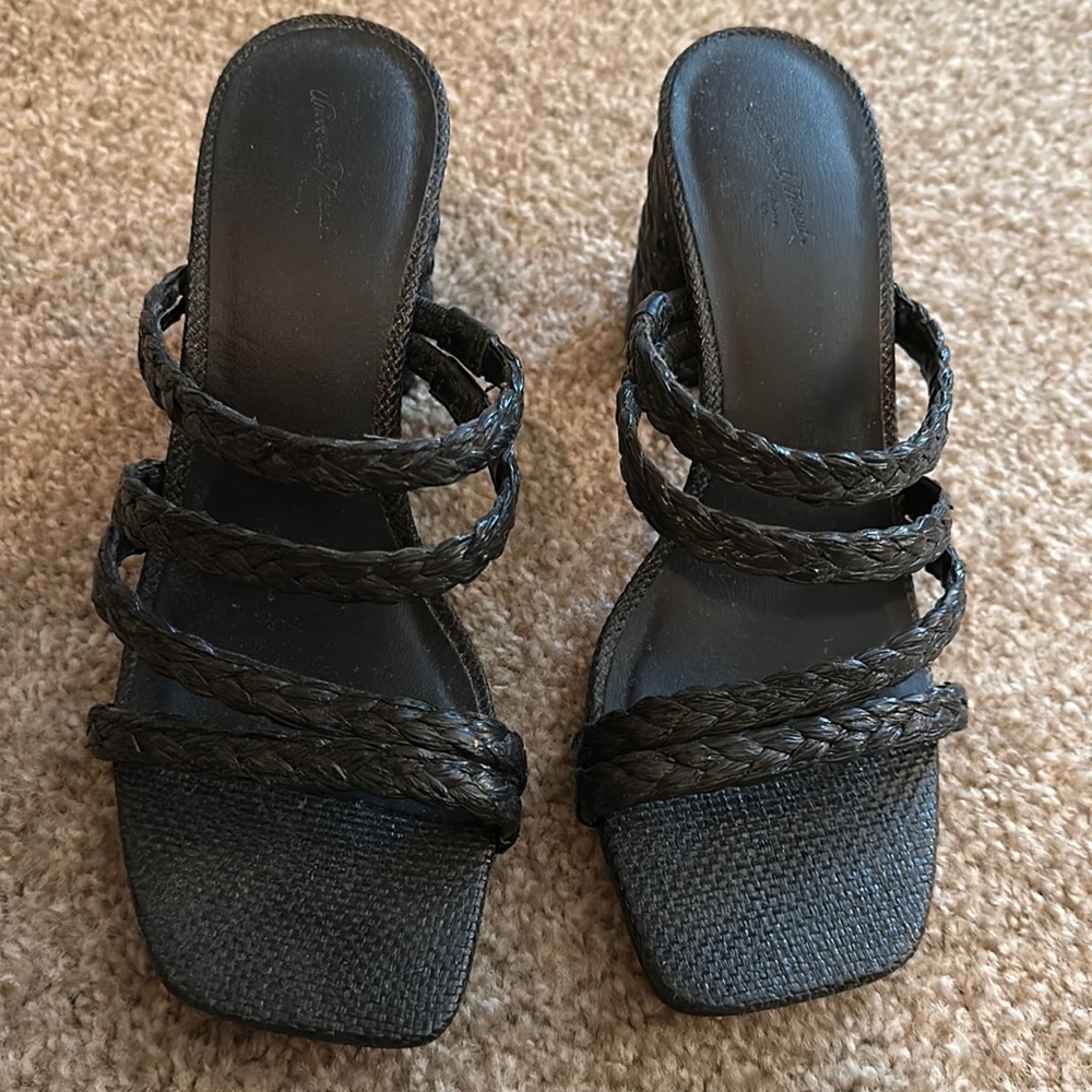 Black chunky heels good for summer